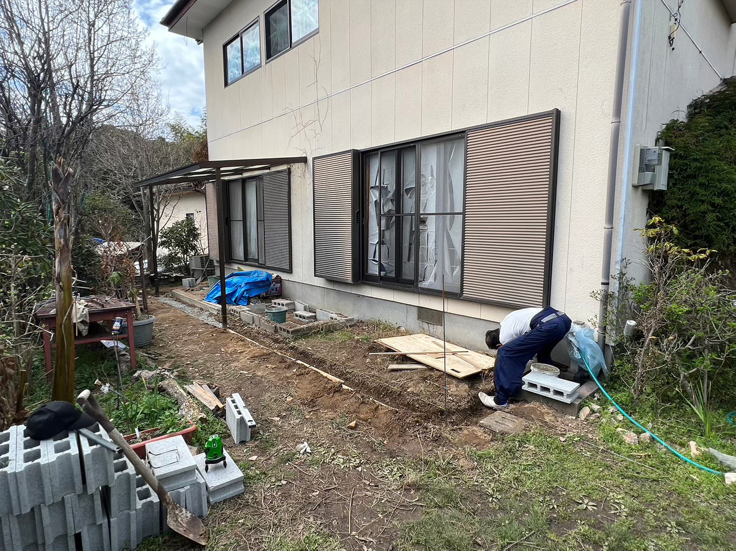 テラス造作（大工仕事）施工前