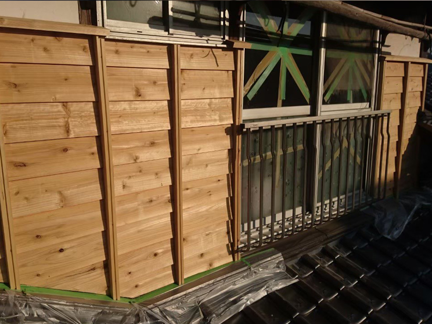 壁板 鎧張り（大工作業）