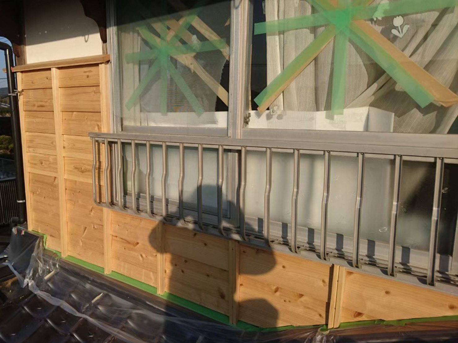 壁板 鎧張り（大工作業）